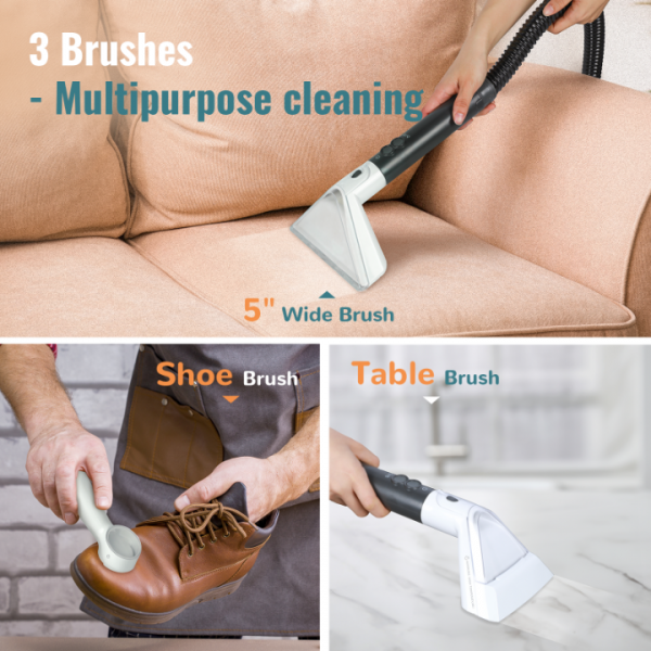 Carpet Cleaner with Steam/Hot/Cold Water, 17000PA Strong Suction Wet & Vacuum Cleaner